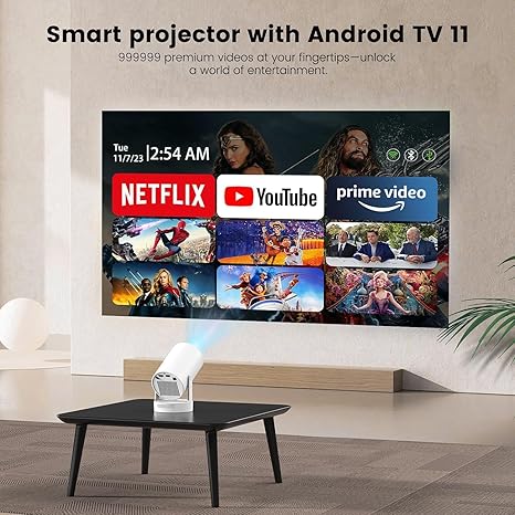 HY300PRO Mini Smart Projector 4K | WiFi & Bluetooth | Android 14
